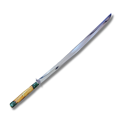 Katana Artesanal  24" Aço inox 420c 4mm Espessura Cabo Madeira nobre e Resina - Personalizada