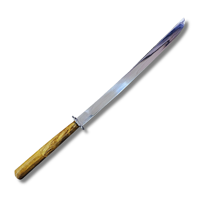 Katana Artesanal  21" Aço inox 420c 4mm Espessura Cabo Madeira nobre e Resina - Personalizada