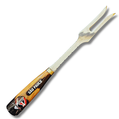 Garfo de churrasco Artesanal Do São Paulo Aço inox 420 25cm - Personalizado