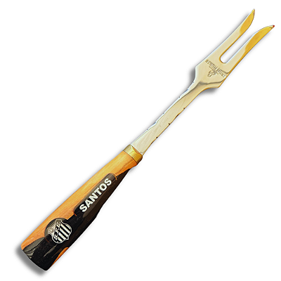 Garfo de churrasco Artesanal Do Santos Aço inox 420 25cm - Personalizado
