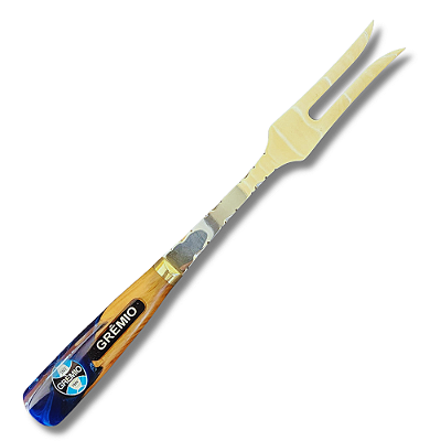 Garfo de churrasco Artesanal Do Grêmio Aço inox 420 25cm - Personalizado
