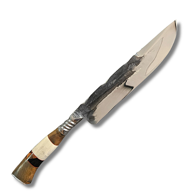 Faca forjada Carbono 25cm Cabo De Osso