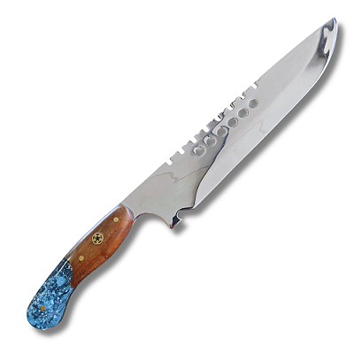 Faca artesanal Tática 11" Campeira Aço Inox 420