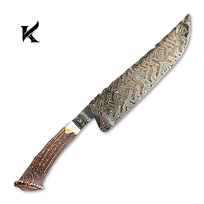 Faca Artesanal Em Aço Damasco Tiger - Colecionador