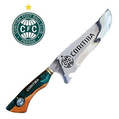 Faca Picanheira Artesanal 10 polegadas Do Coritiba em Aço Inox 420 – Personalizada 4mm
