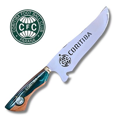 Faca Do Coritiba Picanheira Artesanal 10 polegadas em Aço Inox 420 – Personalizada 4mm