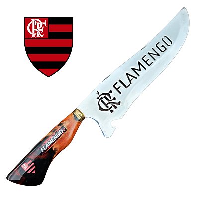 Faca Do Flamengo Picanheira Artesanal 10 polegadas em Aço Inox 420 – Personalizada 4mm