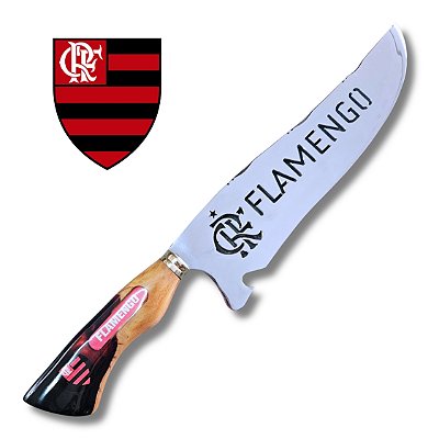 Faca Do Flamengo Picanheira Artesanal 10 polegadas em Aço Inox 420 – Personalizada 4mm