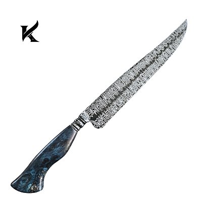 Faca aço Damasco W Fantasma 12" Artesanal - Colecionador