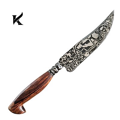 Faca aço Damasco 10" Artesanal - Colecionador
