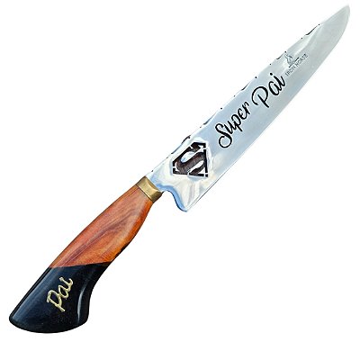 Faca Picanheira Artesanal de Churrasco Dia dos Pais 10" Personalizada