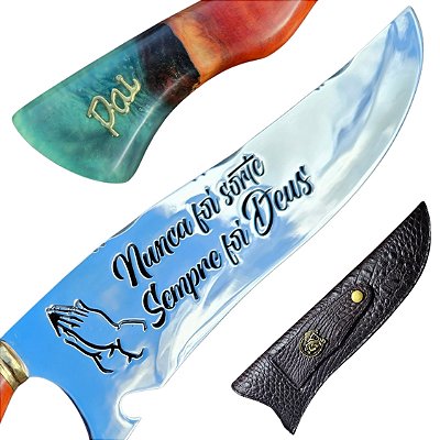 Faca Dia dos pais Picanheira Para Churrasco Artesanal – Personalizada