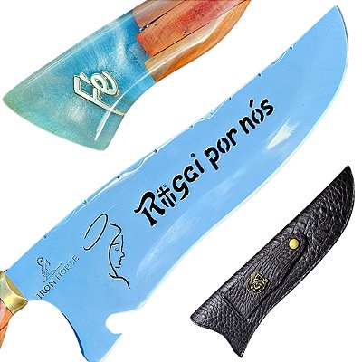 Faca Nossa Senhora Picanheira Para Churrasco Artesanal – Personalizada