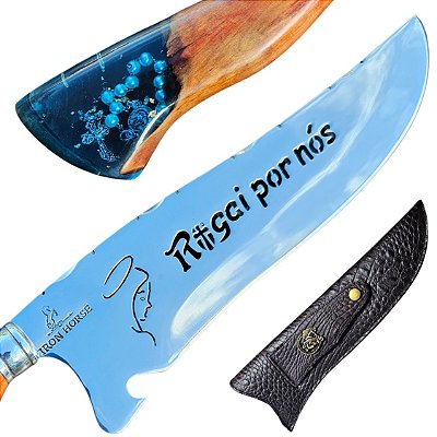 Faca Nossa Senhora Picanheira Para Churrasco Artesanal – Personalizada
