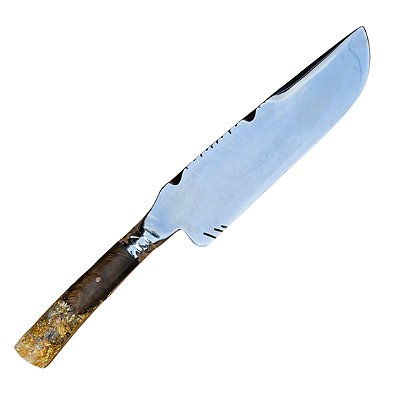 Faca Forjado Artesanal 12" - Cabo Fulltang Inox 420 Cutelaria Artesanal