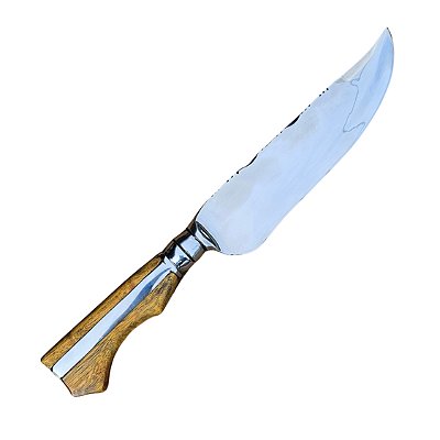 Faca Forjado Artesanal 12" Cabo Fulltang Inox 420 Cutelaria Artesanal