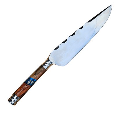 Faca Forjado Artesanal 14" Cabo Fulltang Inox 420 Cutelaria Artesanal