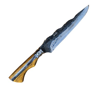 Faca Forjado Artesanal 12" Cabo Fulltang Carbono Cutelaria Artesanal