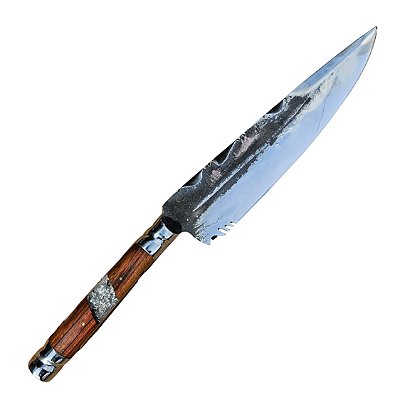 Faca Forjado Artesanal 13" Cabo Fulltang Inox Cutelaria Artesanal