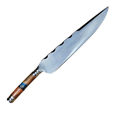 Faca Forjado Artesanal 14" Cabo Fulltang Inox Cutelaria Artesanal