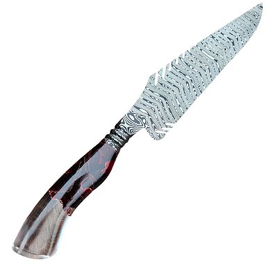 Faca aço Damasco 8,5" Artesanal - Colecionador