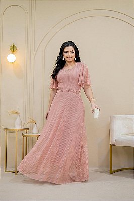 Vestido tule longo Dafne 090.7