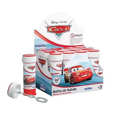 Bolinha De Sabão Carros Cars Disney Pixar 12u Joguinho Tampa