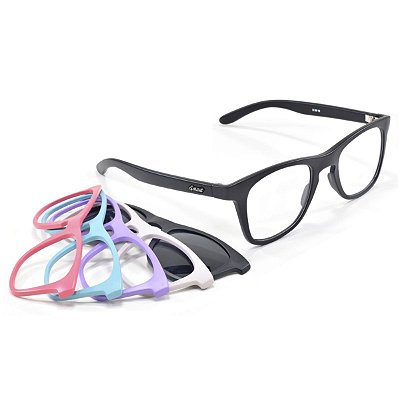 Oculos Infantojuvenil Armação Smart Troca Frentes 938 Kit6