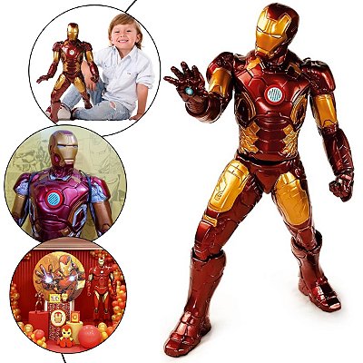 Homem De Ferro Boneco Gigante Vingador Com Som 50cm Marvel ref.0583