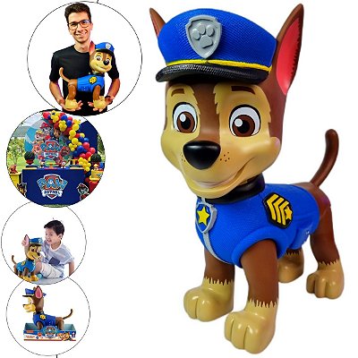 Chase Patrulha Canina Boneco Gigante Paw Patrol Articulado ref.0960