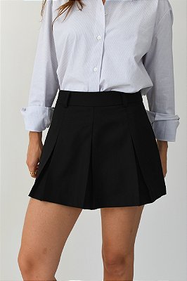 SHORT SAIA PREGAS SABRINA PRETO