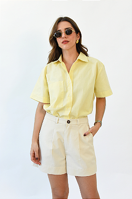 CAMISA ALGODÃO IZABEL AMARELA