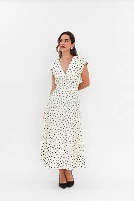 VESTIDO POÁ VIVIAN OFF-WHITE