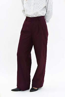 CALÇA ALFAIATARIA ALGODÃO BURGUNDY