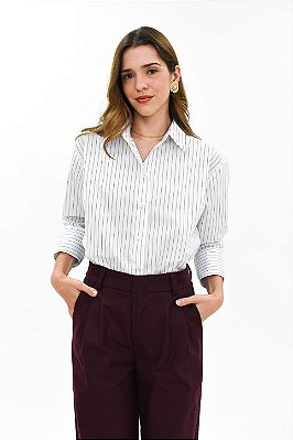 CAMISA ALGODÃO CAMILE LISTRADA