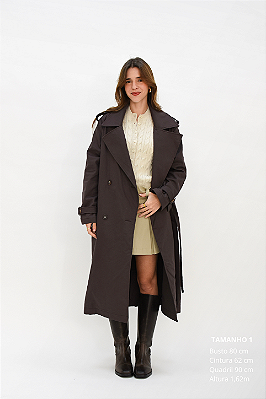 TRENCH COAT ALGODÃO CLASSIC MARROM