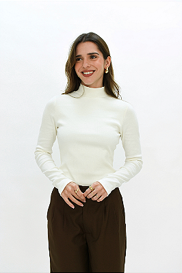 BLUSA BÁSICA MANGA LONGA BRANCA