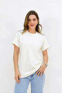 T-SHIRT ESSENTIAL ALGODÃO OFF-WHITE