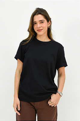 T-SHIRT ESSENTIAL ALGODÃO PRETA