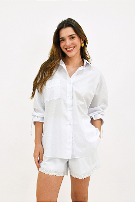 CAMISA ALGODÃO BRANCA ISADORA