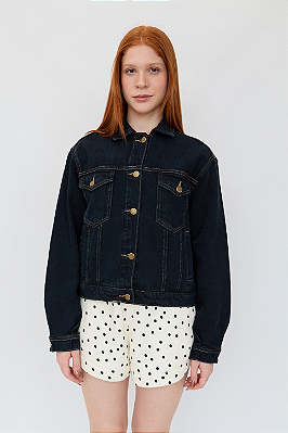 JAQUETA JEANS AZUL PROFUNDO MÔNICA