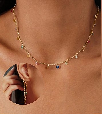 Conjunto Medalinhas Coloridas