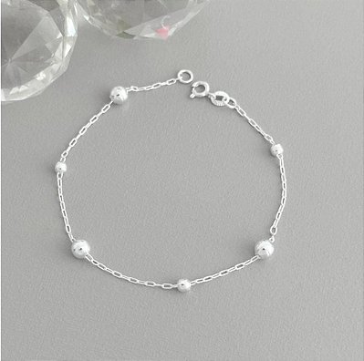 Pulseira Bolas Alternadas