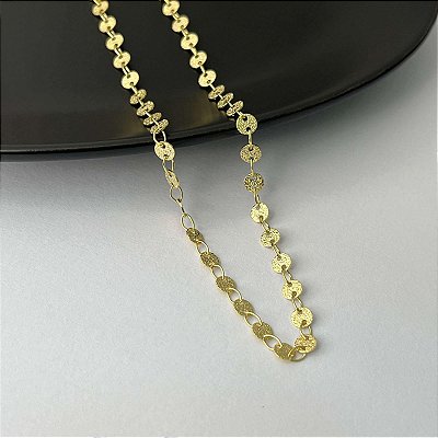 Choker Elos Vazados e Plaquinhas