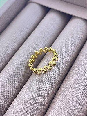 Anel Zig Zag com Bolinhas