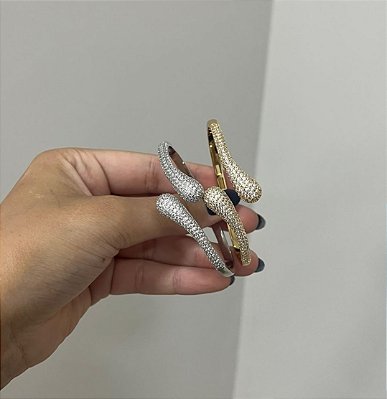 Bracelete Gota Dupla Cravejada
