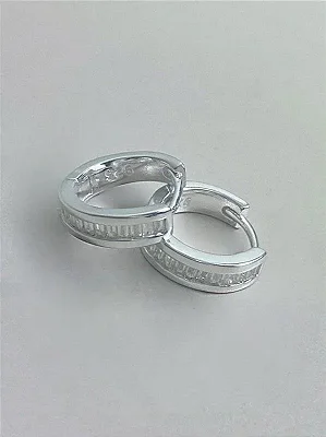 Brinco Argola com Navetes em Cristal