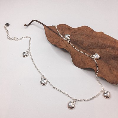 Choker Corações Bojudinhos Lisos