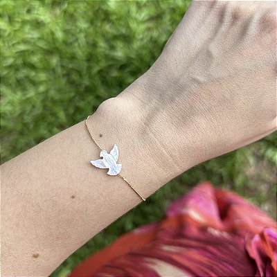 Pulseira espirito santo de madreperola
