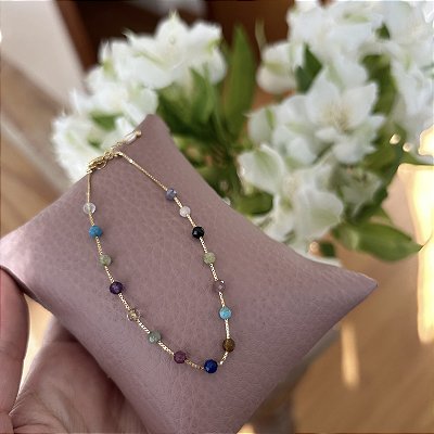Pulseira Mix pedrinhas naturais